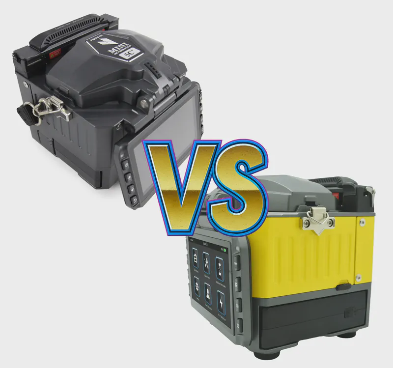 Guide comparatif des soudeuses à fusion FiberFox Mini 5C+ Premium et FiberFox Mini 4S+
