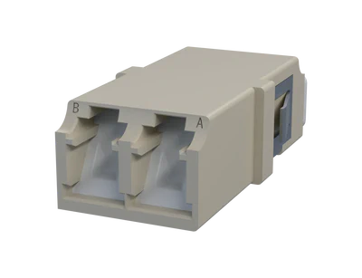 Rufe LC Duplex Fiber Optic Adapter, Beige - Duban Gaba