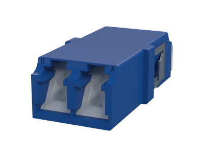 Rufe LC Duplex Fiber Optic Adapter, Blue - Duban Gaba