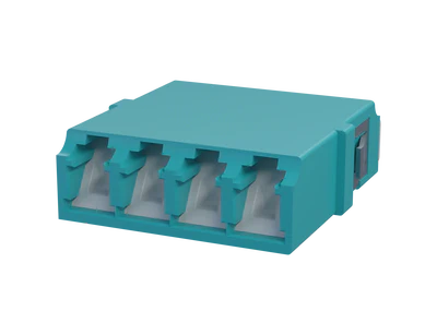 Rufe LC Quadplex Fiber Optic Adapter, Aqua - Duban Gaba