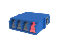 Rufe LC Quadplex Fiber Optic Adapter, Blue - Nunin VFL