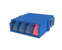 Gesluiterde LC Quadlex Veseloptiese Adapter, Blou - VFL Demonstrasie