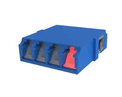 Gesluiterde LC Quadlex Veseloptiese Adapter, Blou - VFL Demonstrasie