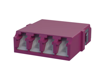 Rufe LC Quadplex Fiber Optic Adapter, Erika Violet - Duban Gaba
