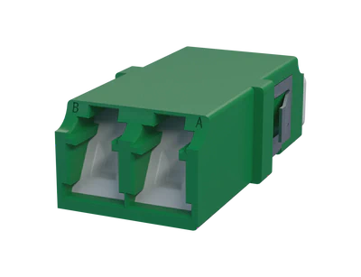 Adaptateur fibre optique LC à obturateur - Vue avant