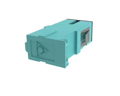 SC Fiber Optic Adapter - Aqua