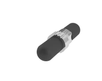 Adaptador de fibra óptica ST - Tampas de proteção contra poeira instaladas