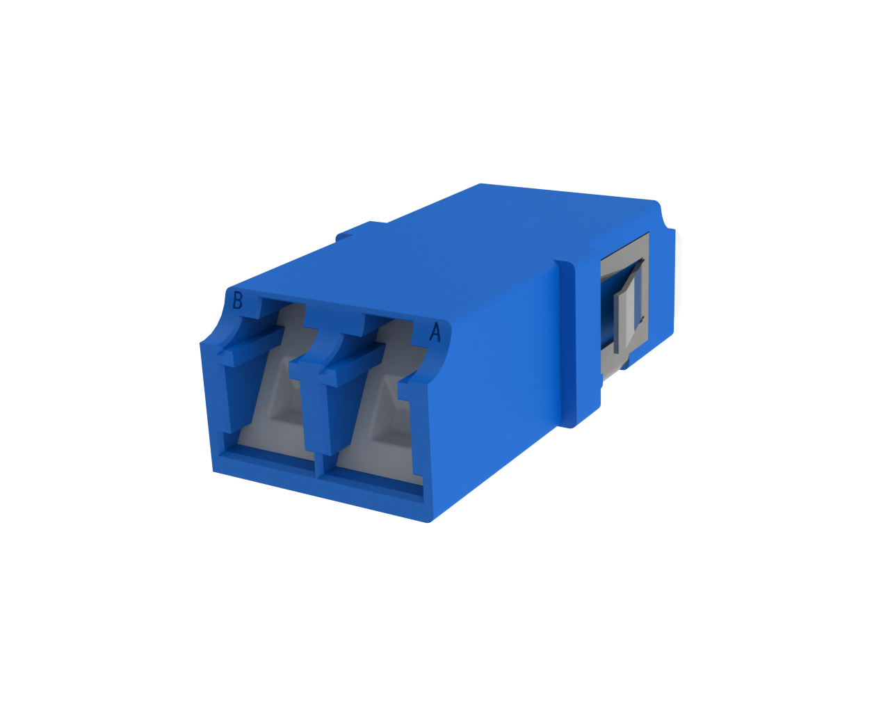 Adaptateur fibre optique LC à obturateur - Vue de face