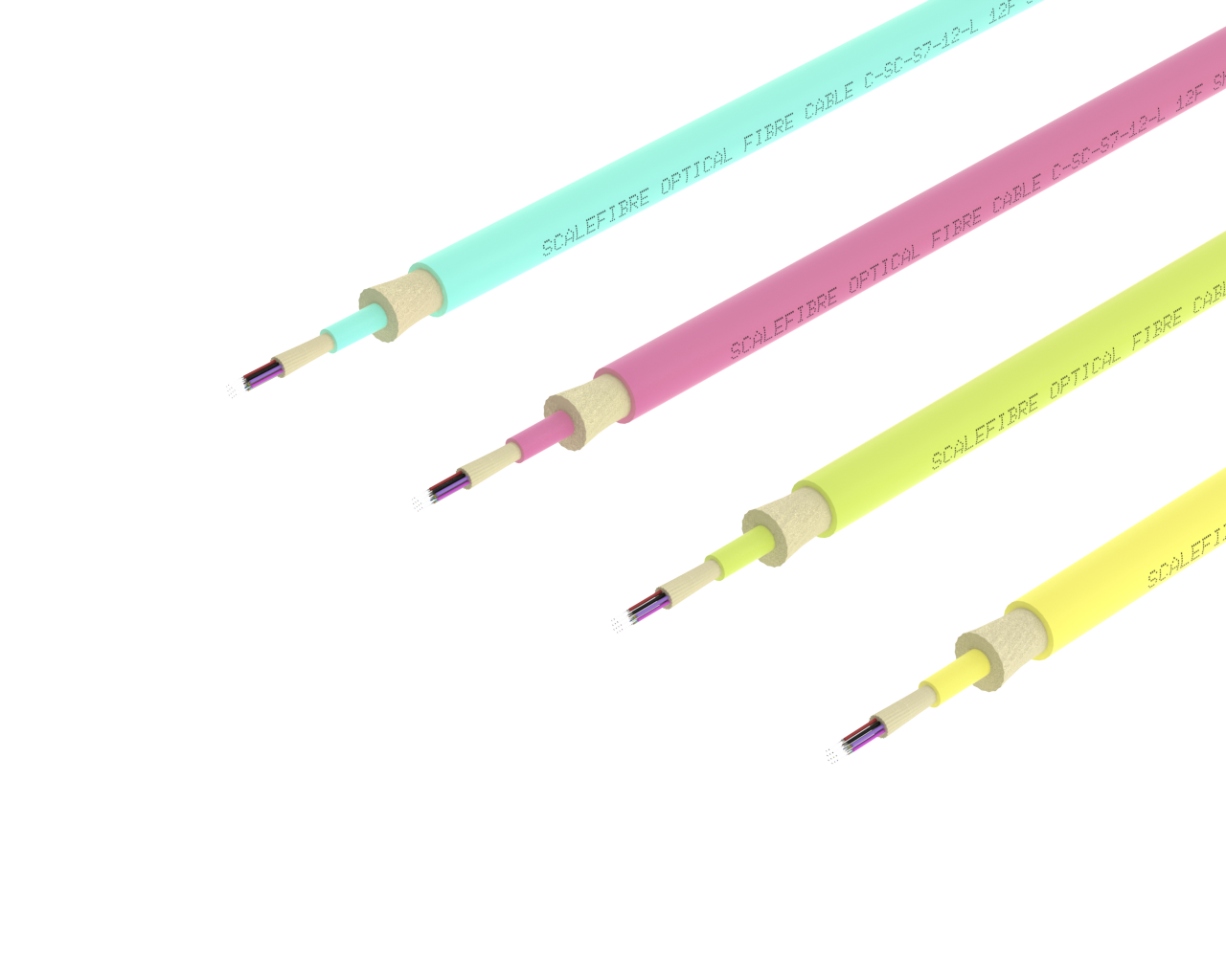 Cabo SlimCORE™ 12F – Modo único, amarelo