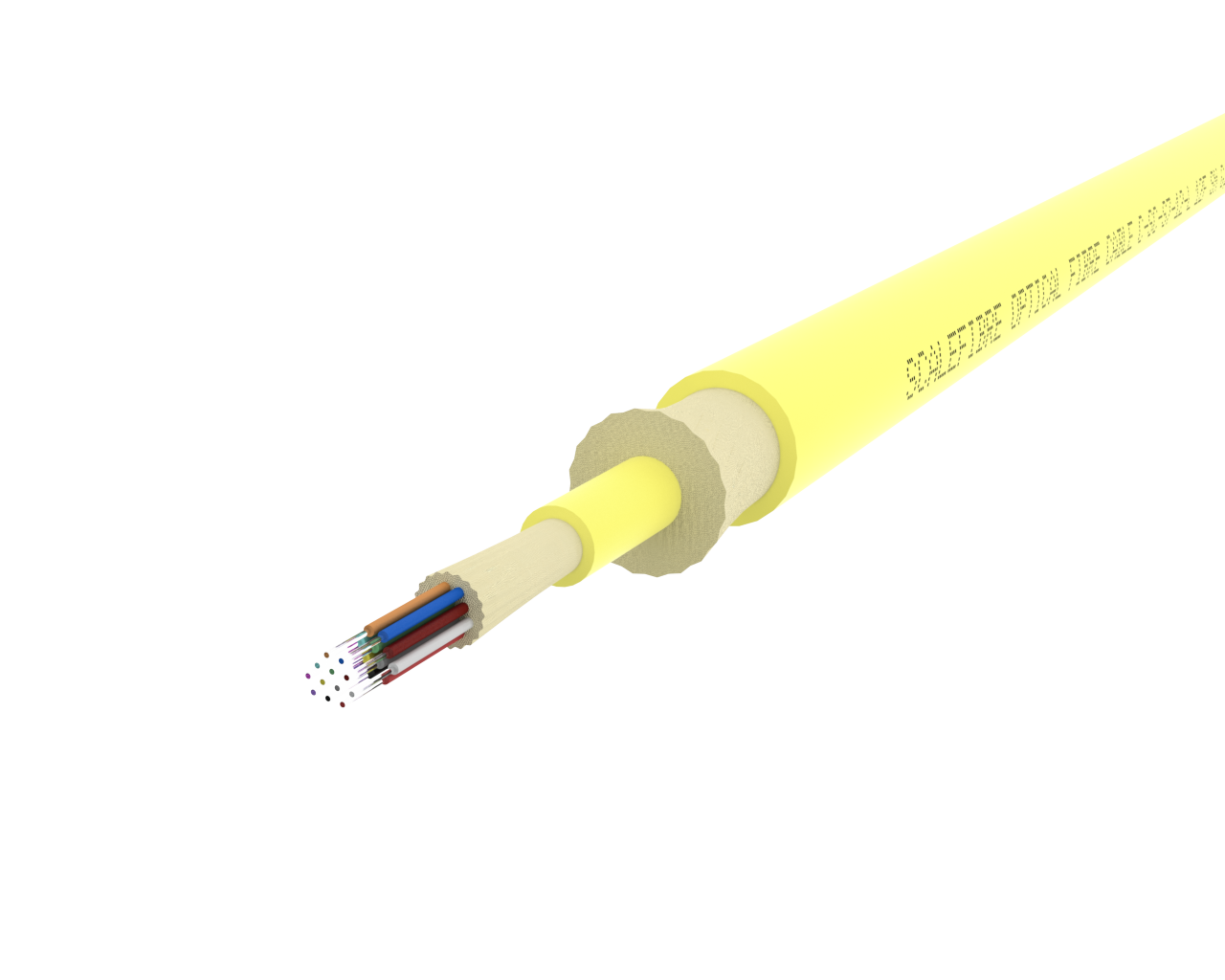 Cabo SlimCORE™ 12F – Modo único, amarelo