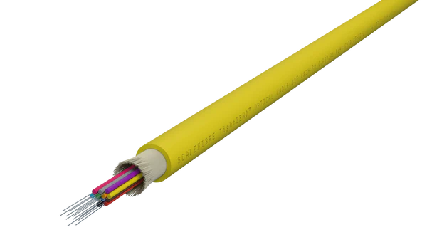 TightBEND™ 12 Vesel Binne-/Buite Styfgelaagde Kabel, Enkelmodus, Geel