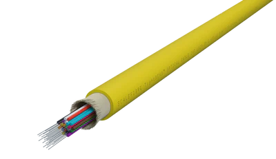 TightBEND™ 24 Vesel Binne-/Buite Styfgelaagde Kabel, Enkelmodus, Geel