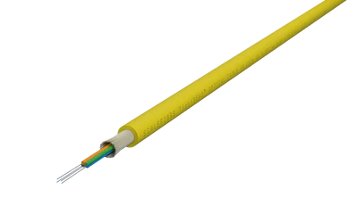 TightBEND™ 4 Vesel Binne-/Buite Styfgelaagde Kabel, Enkelmodus, Geel
