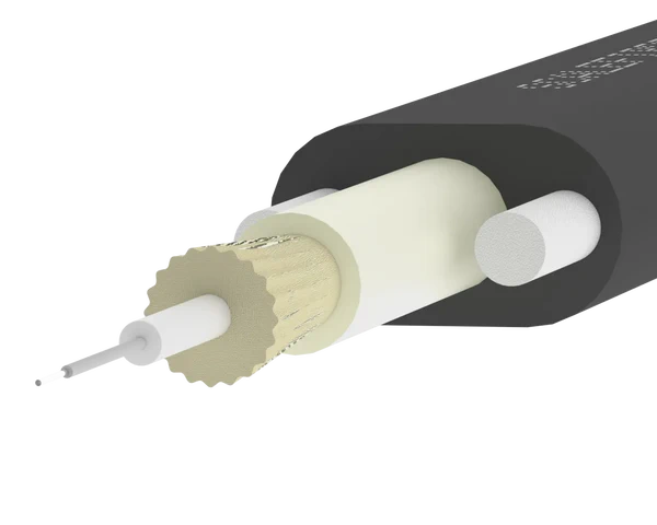 EasyDROP™ 1F-kabel – 2 mm-koord, 900um, swart omhulsel