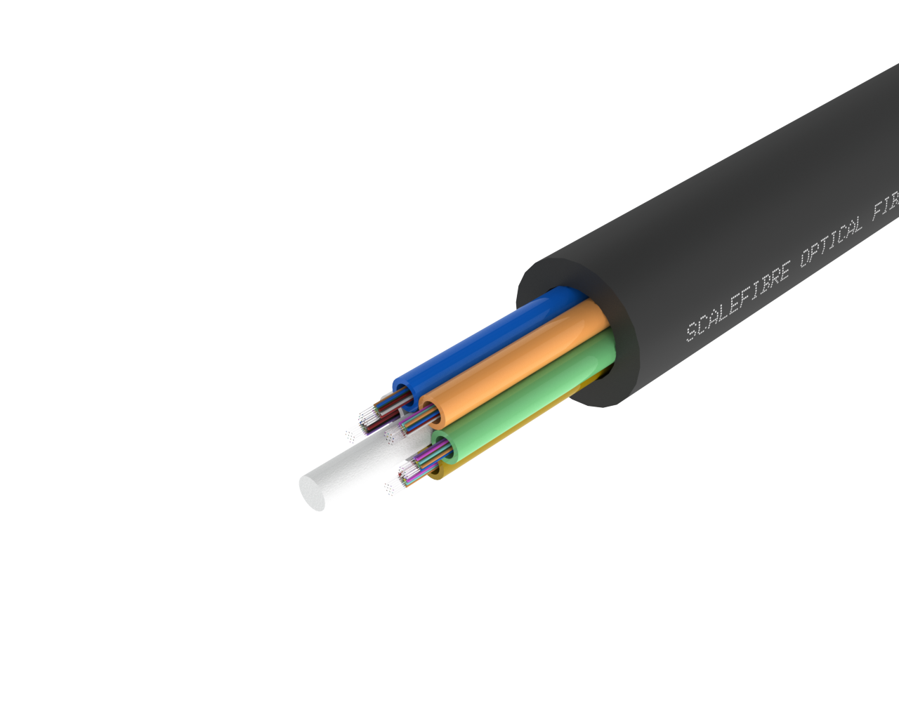 Kebo ya Nyuzi ya Nje yenye Nguvu ya Juu - Jacket PE, 72, 96 na 144 Fiber