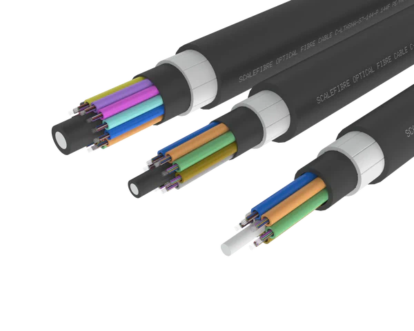 


Cabo de fibra externa de tubo solto blindado de alta resistência –

PE/PA/PE, 72, 96 e 144 fibras