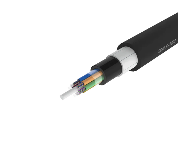 


Cabo de fibra externa de tubo solto não metálico blindado – revestimento

PE/PA/PE, 72, 96 e 144 fibras