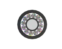 Câble à fibre optique mini-tube à structure libre 144F, section transversale