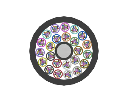 Câble à fibre optique mini-tube à structure libre 288F, section transversale