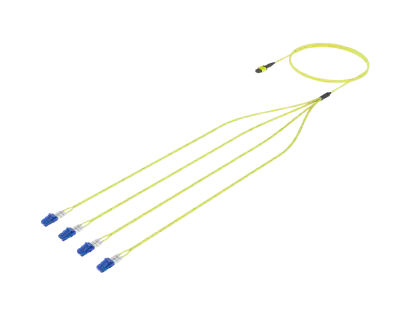 8 Fiber MPO zuwa LC Fanout, Single Mode (G.657.A1)