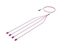 8 Fibre MPO to LC Fanout, OM4 Erika Violet