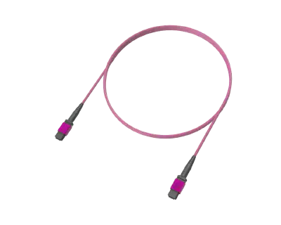 12 Fibre OM4 Multi Mode MPO(12F) Trunk, Erika Violet