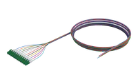 Pigtail de fibra óptica monomodo com buffer de 900 µm, LC/APC, colorido, pacote com 12 unidades