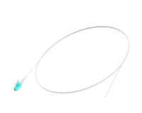 Pigtail de fibra óptica OM4 com buffer de 900 µm, LC/UPC, Aqua