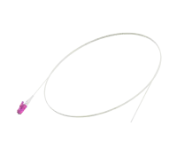 Pigtail de fibra óptica OM4 com buffer de 900 µm, LC/UPC, Erika Violet