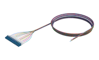 Pigtail de fibra óptica monomodo com buffer de 900 µm, LC/UPC, colorido, pacote com 12 unidades