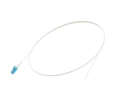 Pigtail de fibra óptica monomodo com buffer de 900 µm, LC/UPC