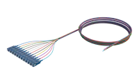Pigtail de fibra óptica monomodo com buffer de 900 µm, SC/UPC, colorido, pacote com 12 unidades