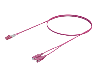 OM4 Dupleks Patchkabel - SC-LC, Erika Violet