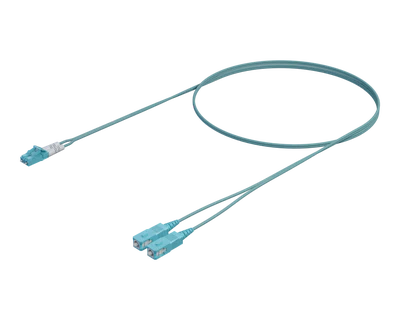 OM4 Dupleks Patchkabel - SC-LC, Aqua