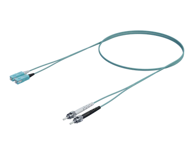 OM4 Dupleks Patchkabel - SC-ST, Aqua