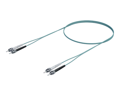 OM4 Dupleks Patchkabel - ST-ST, Aqua