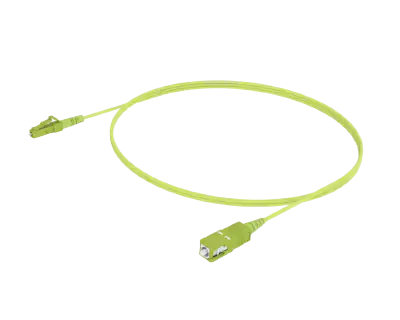 OM5 Simplex Patch Cord - LC/UPC to SC/UPC, Lime Green