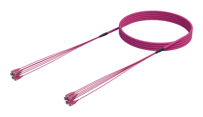 Haɗaɗɗen Kebul na Fiber SC/UPC-SC/UPC da Aka Riga Aka Sanya wa Mahaɗi, OM4, Erika Violet