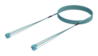 Haɗaɗɗen Kebul na Fiber SC/UPC-SC/UPC da Aka Riga Aka Sanya wa Mahaɗi, OM4, Aqua
