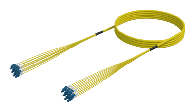 Haɗaɗɗen Kebul na Fiber LC/UPC-LC/UPC da Aka Riga Aka Sanya wa Mahaɗi, Single-mode G.657.A1, Fiber 12