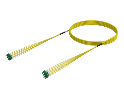 Haɗaɗɗen Kebul na Fiber LC/APC-LC/APC da Aka Riga Aka Sanya wa Mahaɗi, Single-mode G.657.A1, Fiber 12
