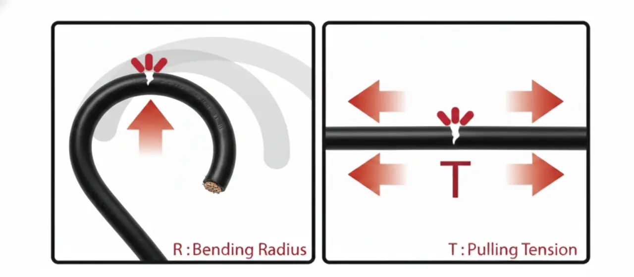 Bending radius and tension