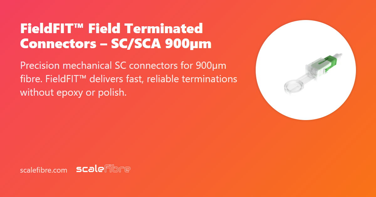 FieldFIT™ Field Terminated Connectors – SC/SCA 900µm | ScaleFibre Africa